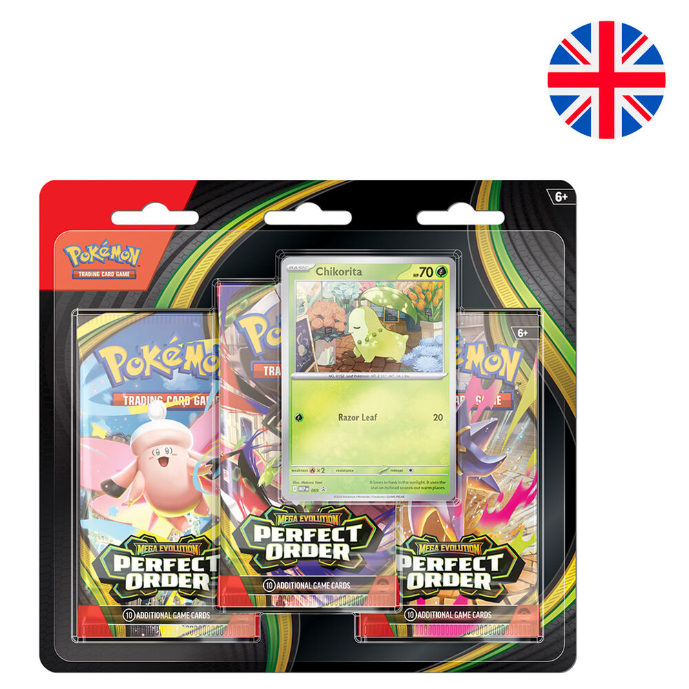 blister pack of 3 perfect balance pokemon cards (english)
