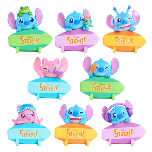 Conjunto de figuras surpresa Stitch da Disney Attachmeez