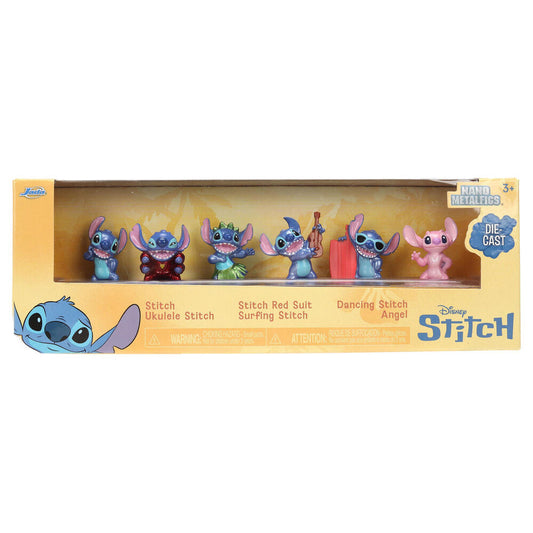 blister 6 metalfigs disney stitch figures 4cm