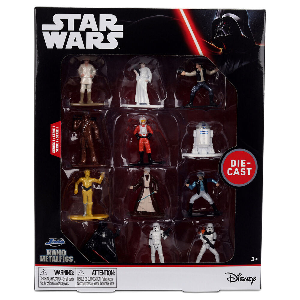 blister of 12 star wars metalfigs figures 4cm
