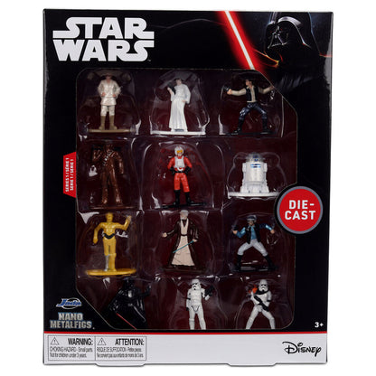 blister of 12 star wars metalfigs figures 4cm