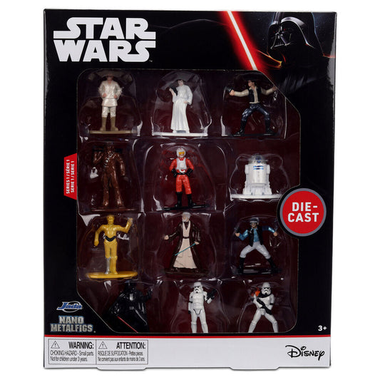 blister of 12 star wars metalfigs figures 4cm