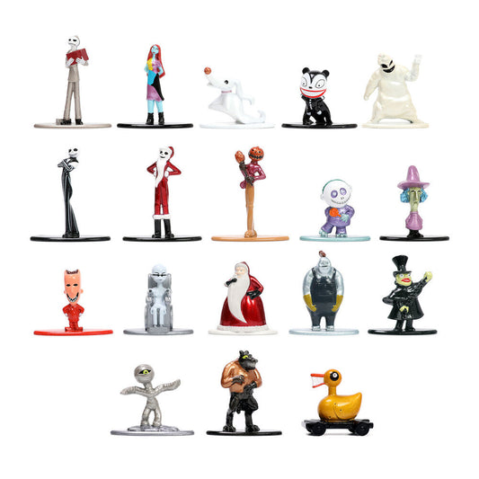 Opakowanie blistrowe zawierające 18 metalowych figurek Disney Nightmare Before Christmas 4 cm