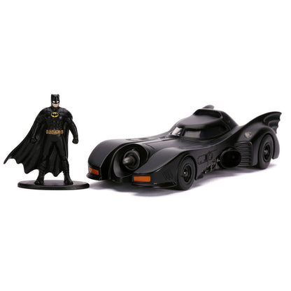batman figure blister pack  batmobile car 1989 metal dc comics