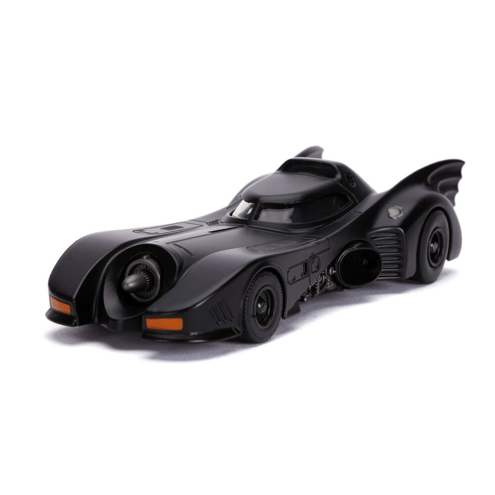 Batman figure blister pack + Batmobile car 1989 metal DC Comics