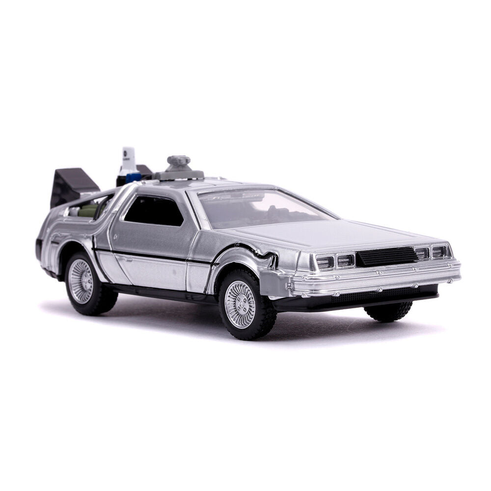 Replika samochodu DLorean Time Machine z filmu Powrót do przyszłości II