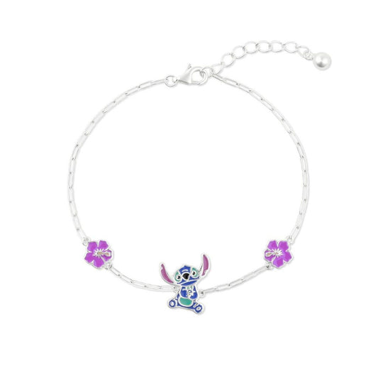 Pulsera de plata de Stitch de Disney
