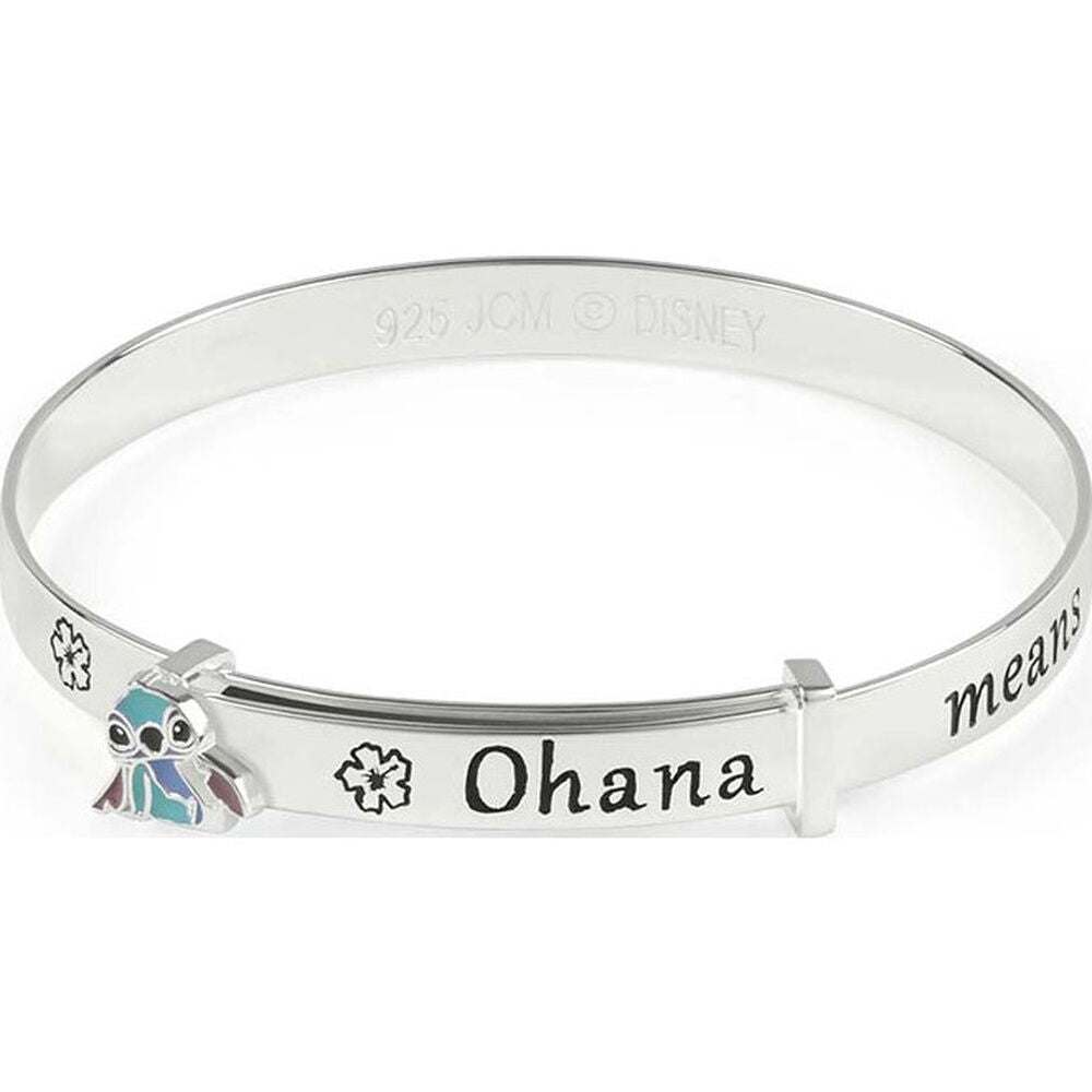 onaha means family stitch disney silver bracelet
