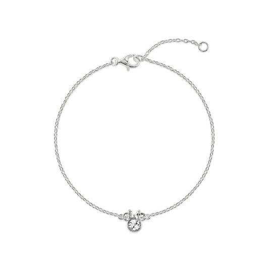 minnie mouse disney silver bracelet