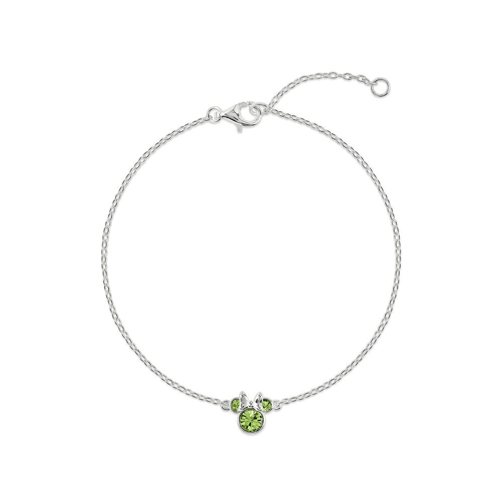 minnie disney silver bracelet august
