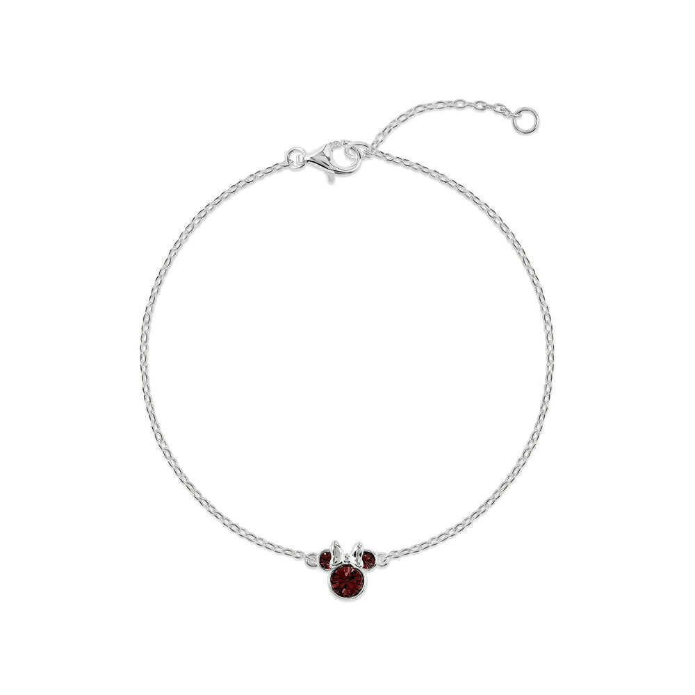minnie disney january silver bracelet