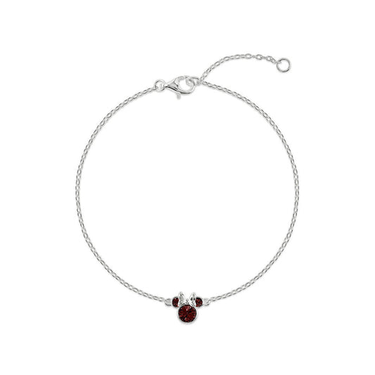 minnie disney january silver bracelet