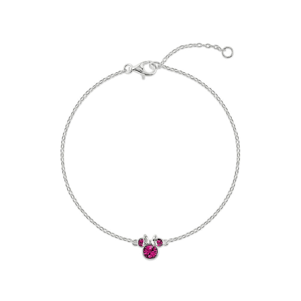 october minnie disney silver bracelet