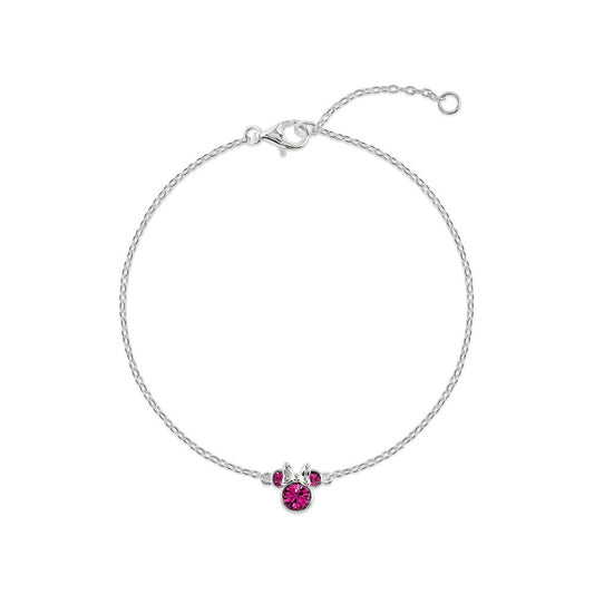 october minnie disney silver bracelet