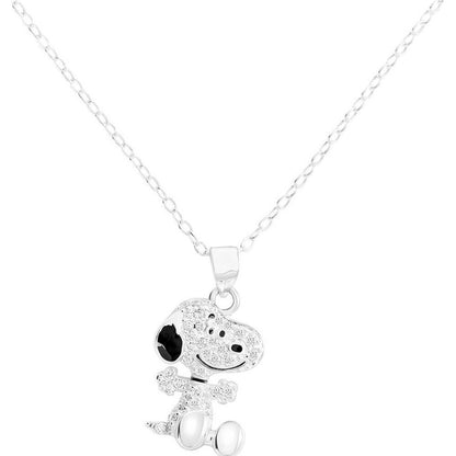 3d snoopy peanuts silver pendant