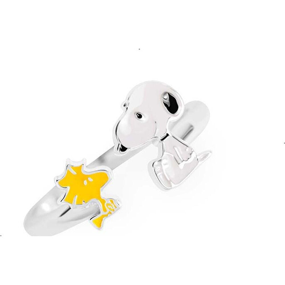 snoopy peanuts silver toe ring
