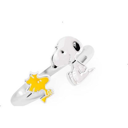 snoopy peanuts silver toe ring