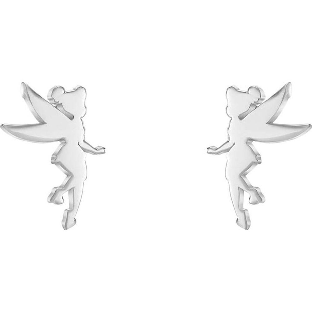 tinker bell disney silver earrings