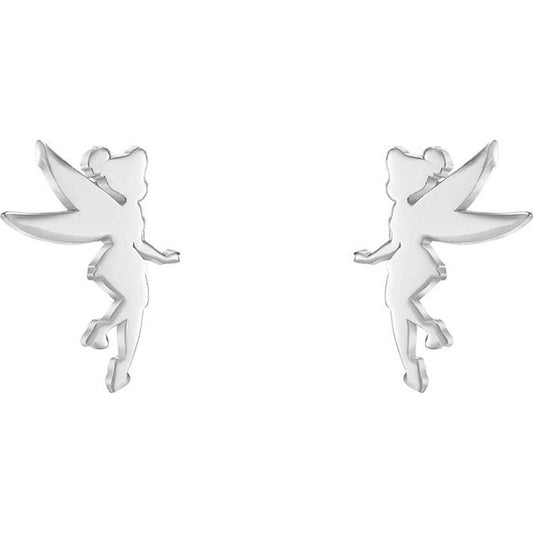 tinker bell disney silver earrings