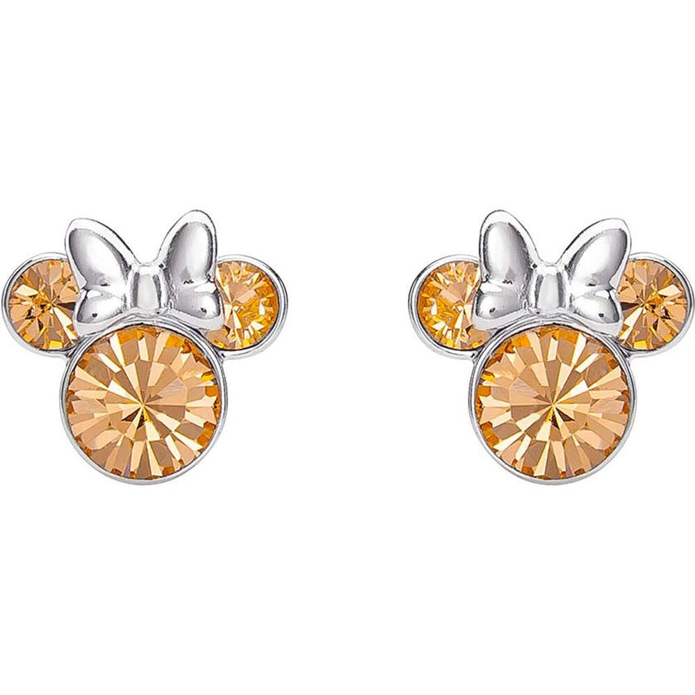 june minnie disney silver earrings