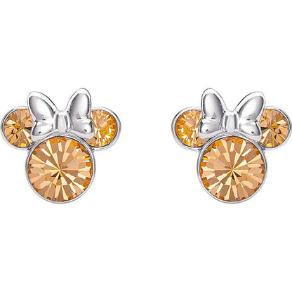 june minnie disney silver earrings