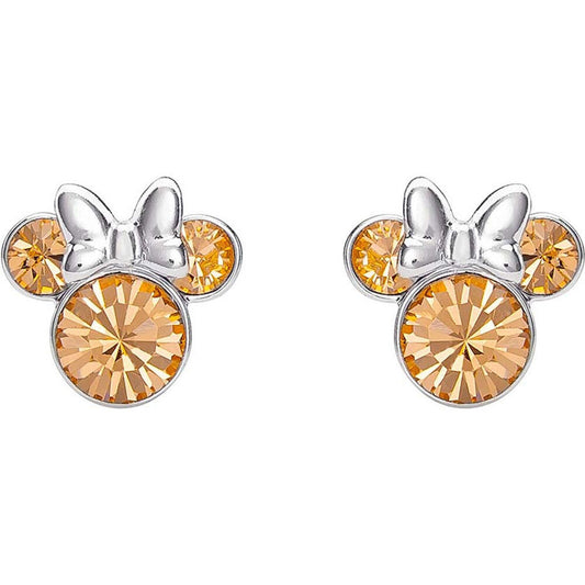 june minnie disney silver earrings