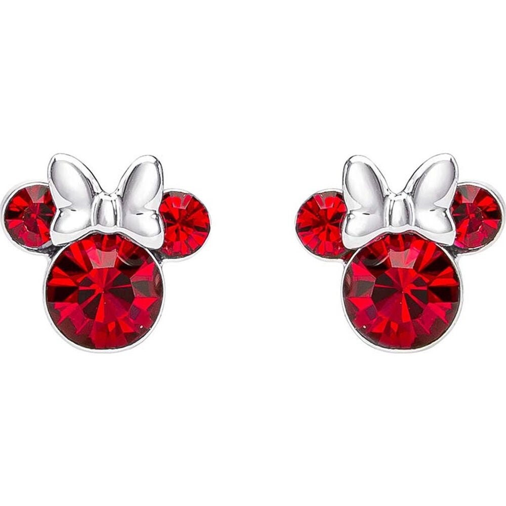 Silver Minnie Mouse earrings