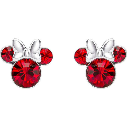 Silver Minnie Mouse earrings