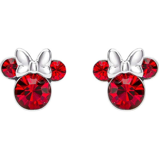 Silver Minnie Mouse earrings