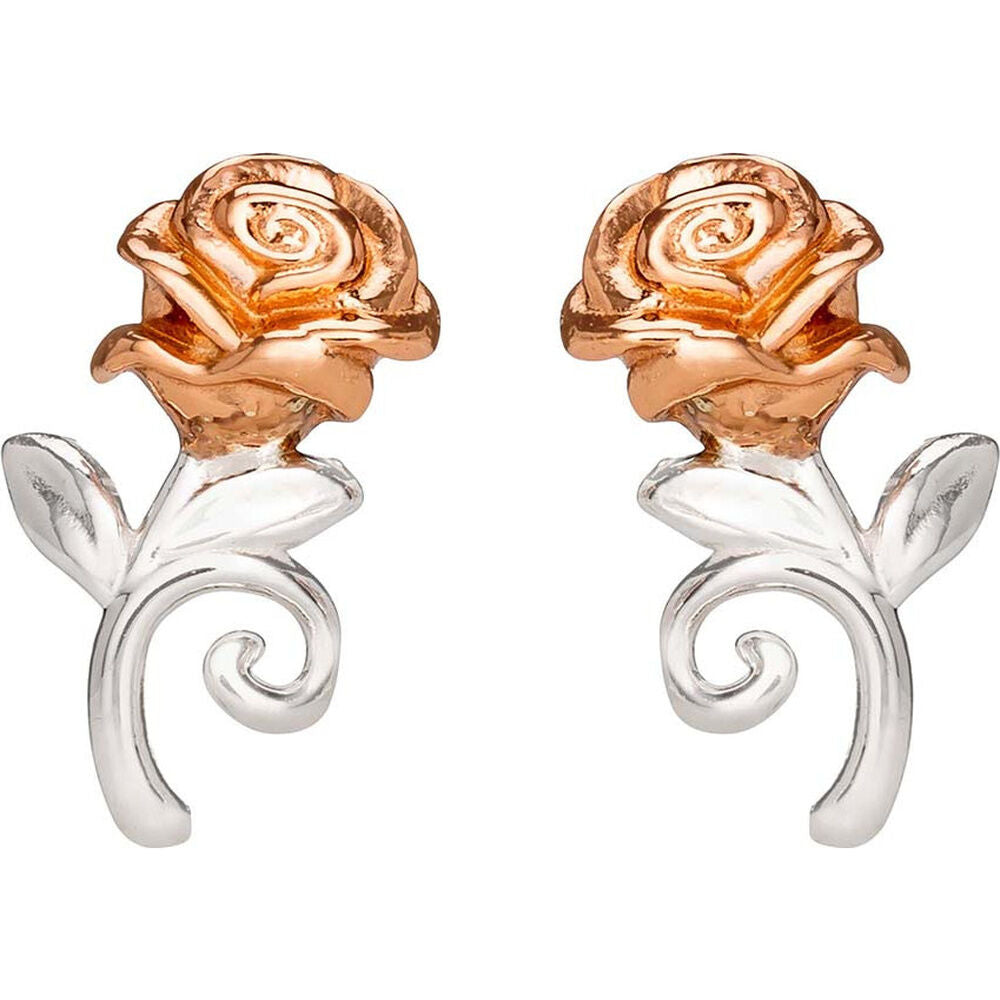 pink earrings from beauty and the beast disney silver