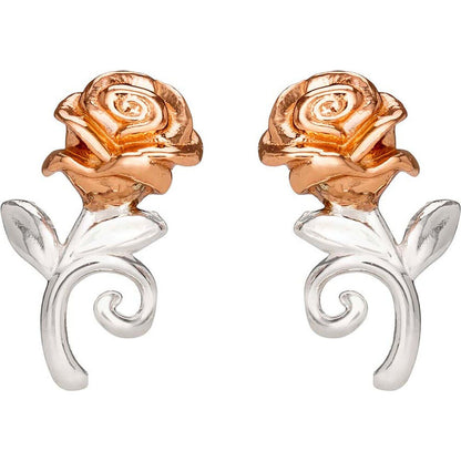 pink earrings from beauty and the beast disney silver