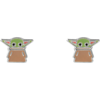 grogu earrings the mandalorian star wars silver