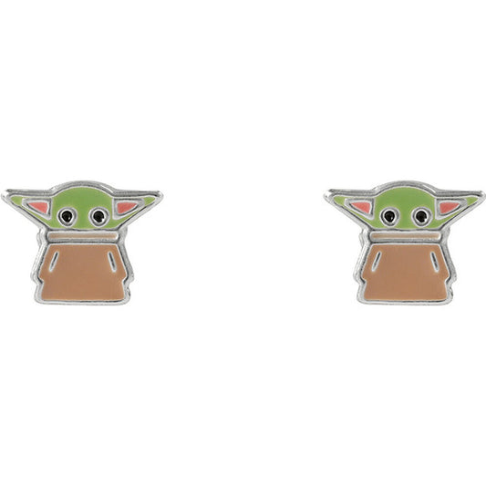 grogu earrings the mandalorian star wars silver