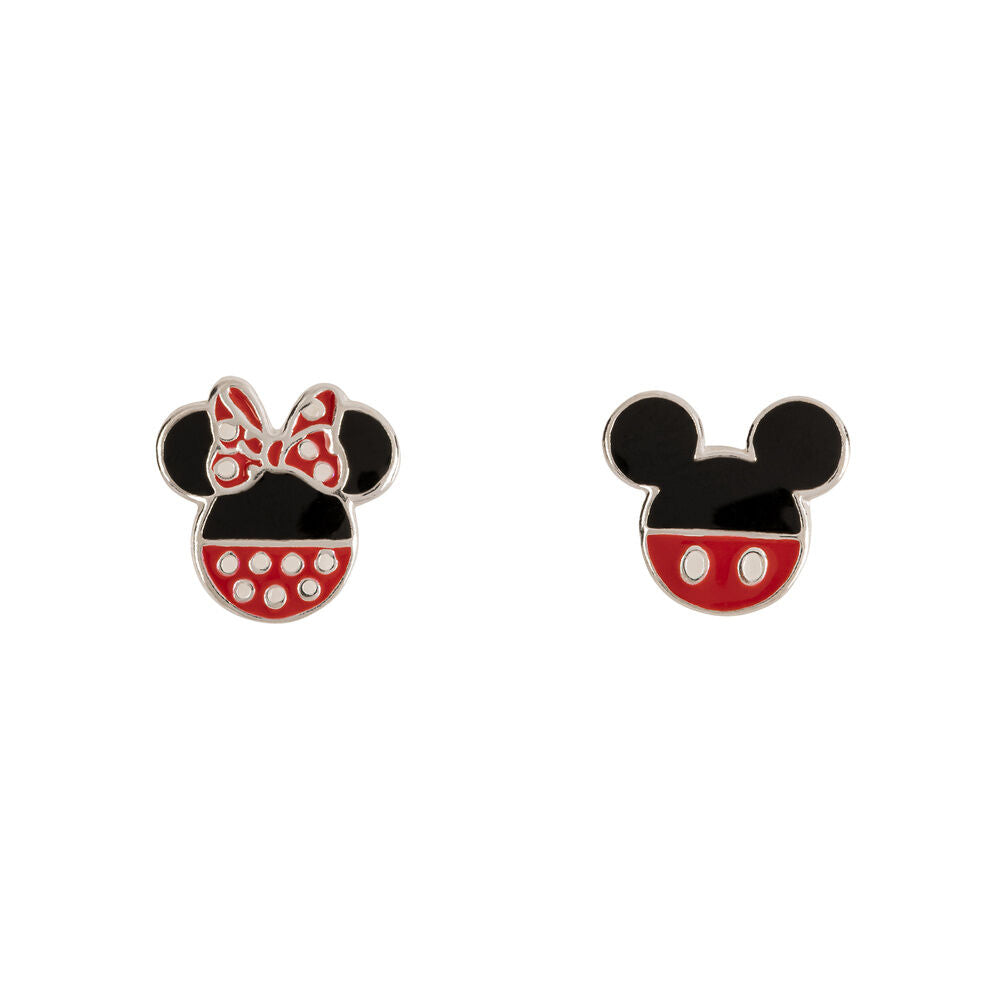 mickey & minnie disney silver earrings