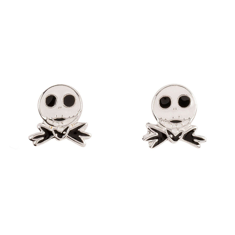 jack skellington nightmare before christmas disney silver earrings