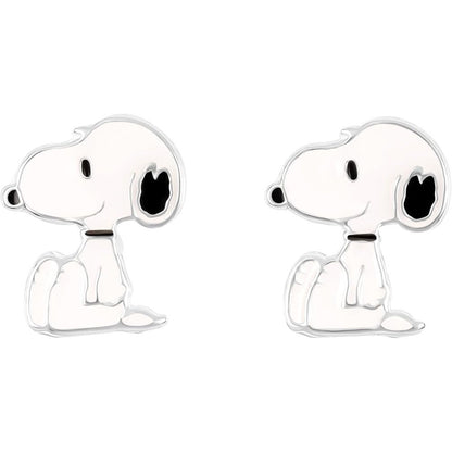 snoopy peanuts silver earrings