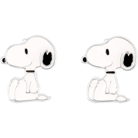 snoopy peanuts silver earrings