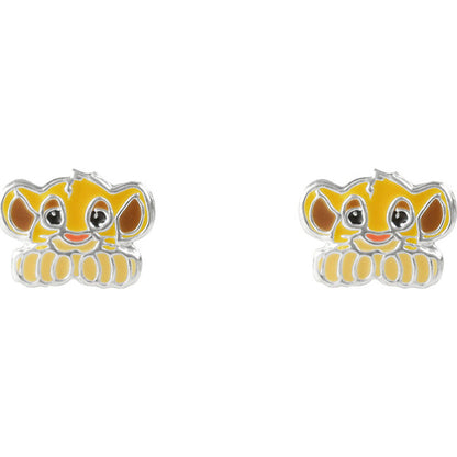 simba the lion king disney silver earrings