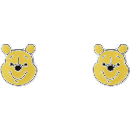 winnie the pooh disney silver earrings