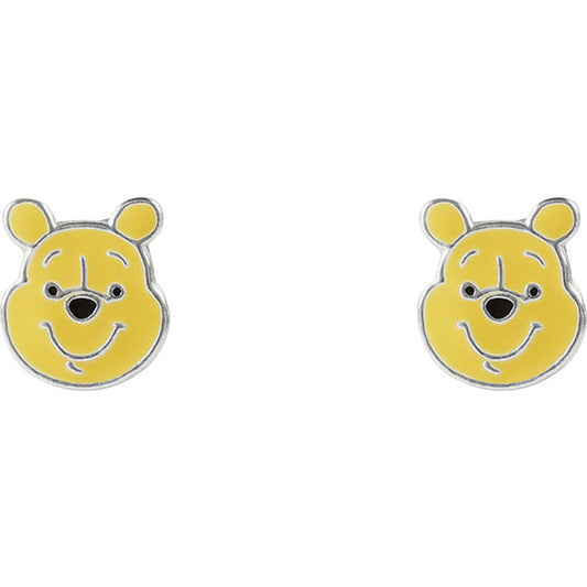 winnie the pooh disney silver earrings