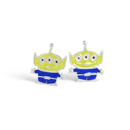 alien toy story disney pixar silver earrings