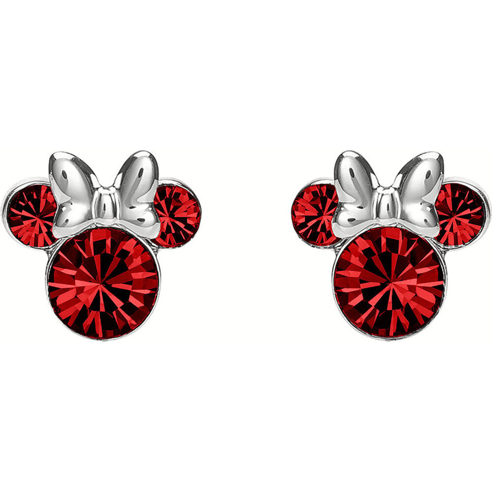 Silver Minnie Mouse earrings