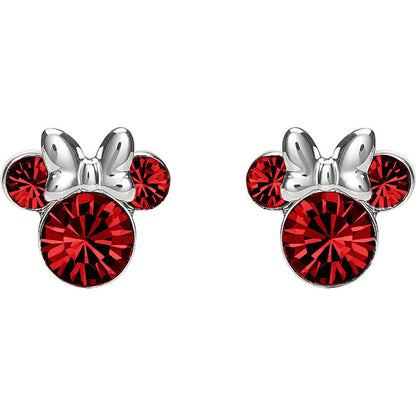Silver Minnie Mouse earrings
