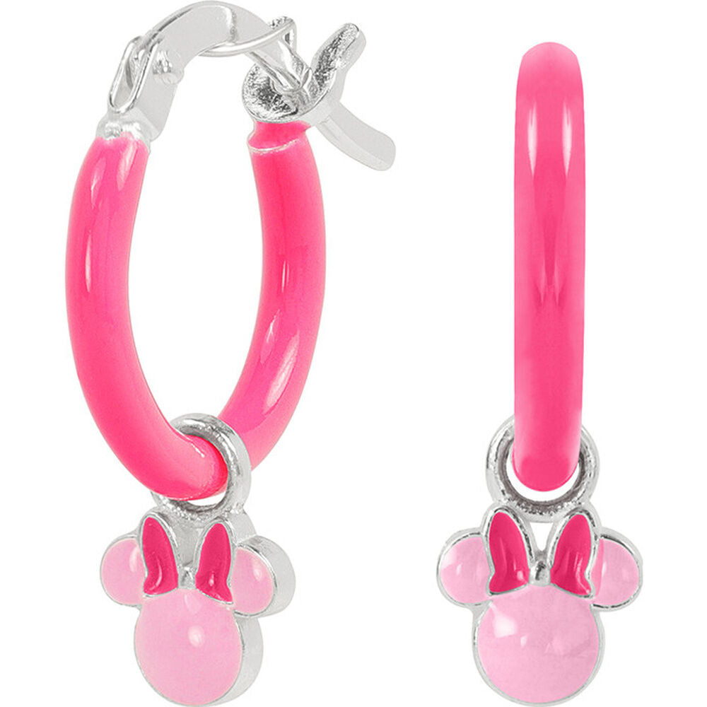 minnie mouse charm earrings  silver