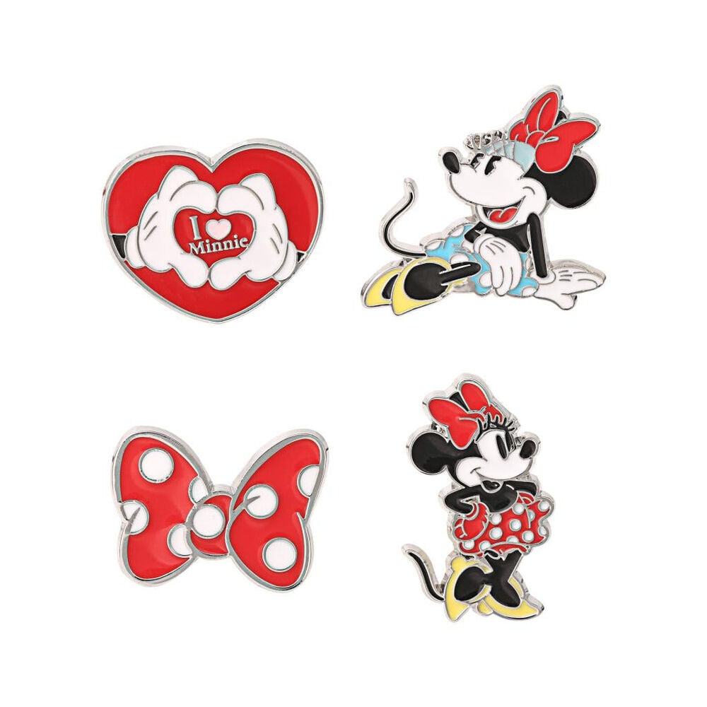 set of 4 minnie mouse disney pins