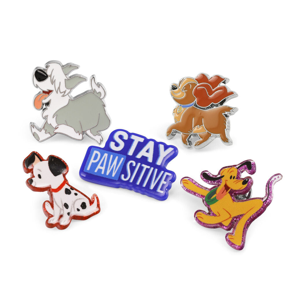set of 5 disney dogs pins
