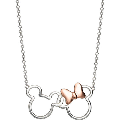 Mickey & Minnie Disney Silver Pendant