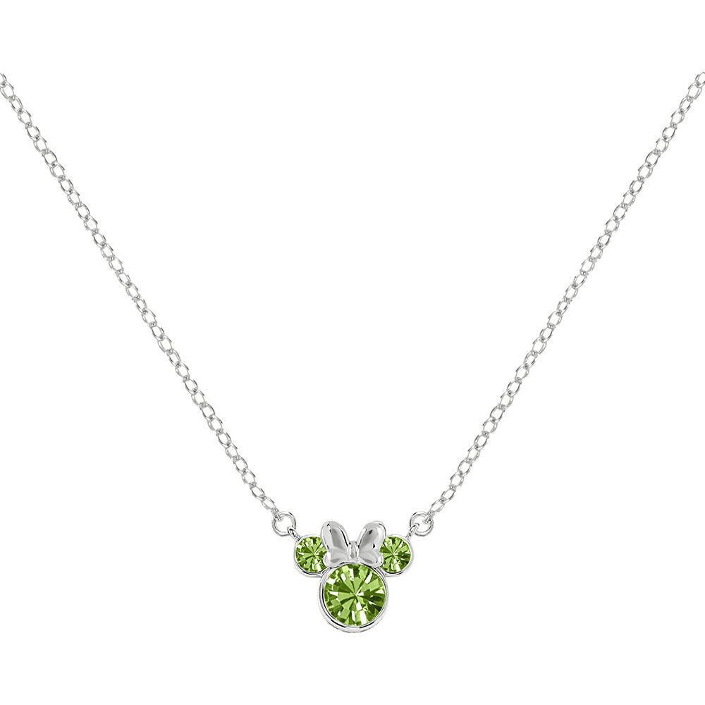 august minnie disney silver pendant