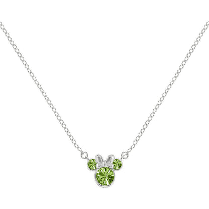 august minnie disney silver pendant