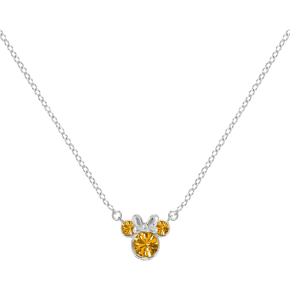 november minnie mouse disney silver pendant